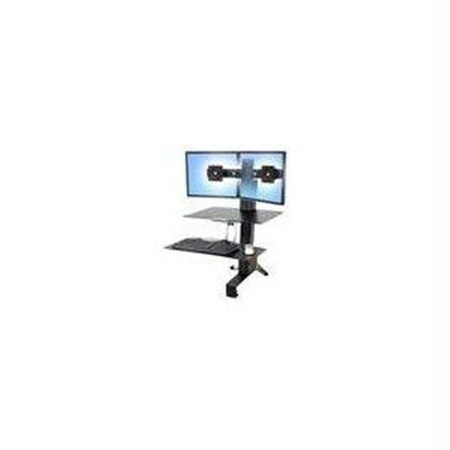 Ergotron Ergotron 33-349-200 Workfit-S Sit-Stand Workstation For Dual Displays  With Worksurface And Large Ke 33-349-200